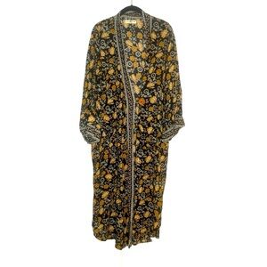 NATURAL LIFE Floral One Button Kimono